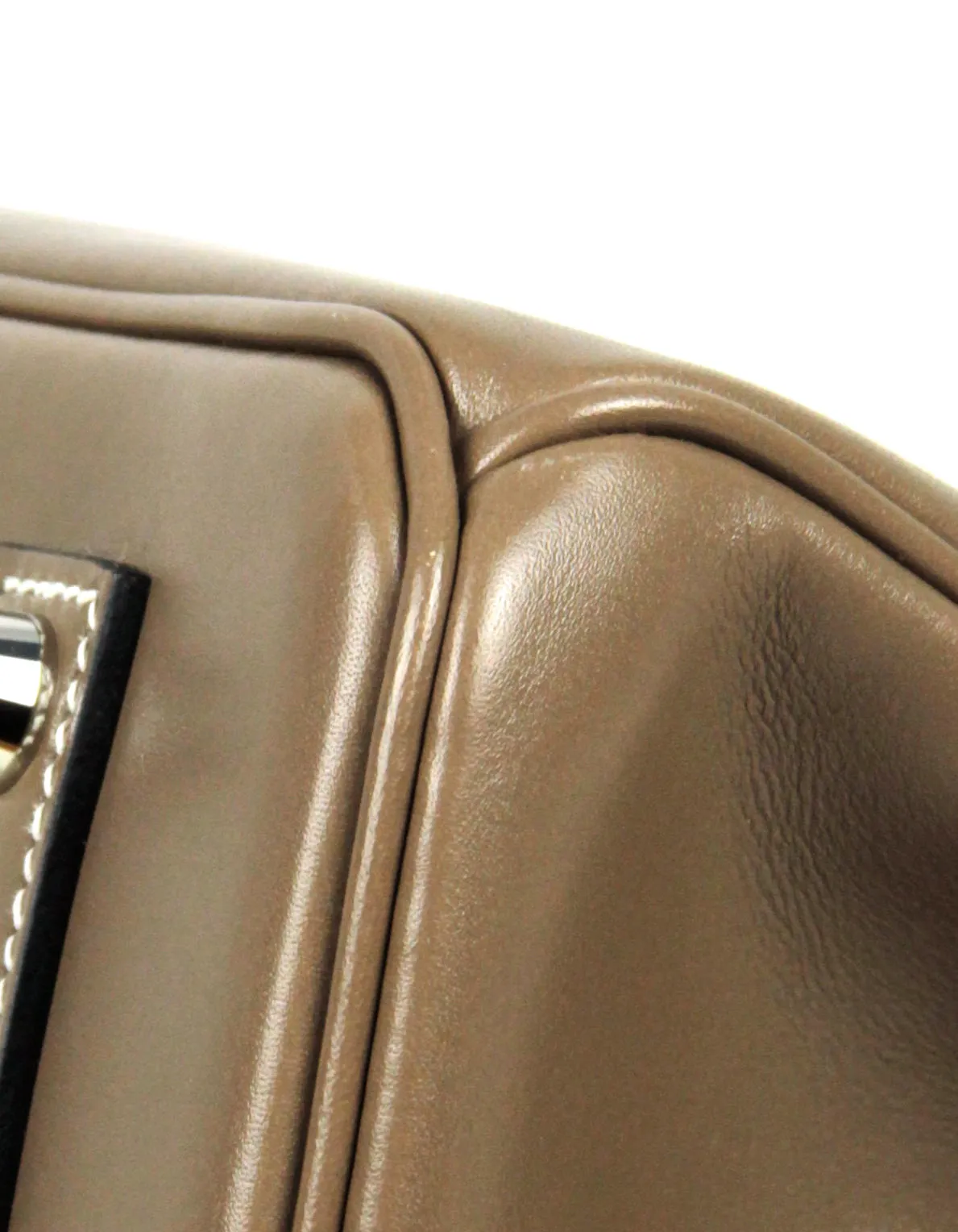 Hermes 2017 Etoupe Grey Tadelakt Leather 35cm Birkin Bag