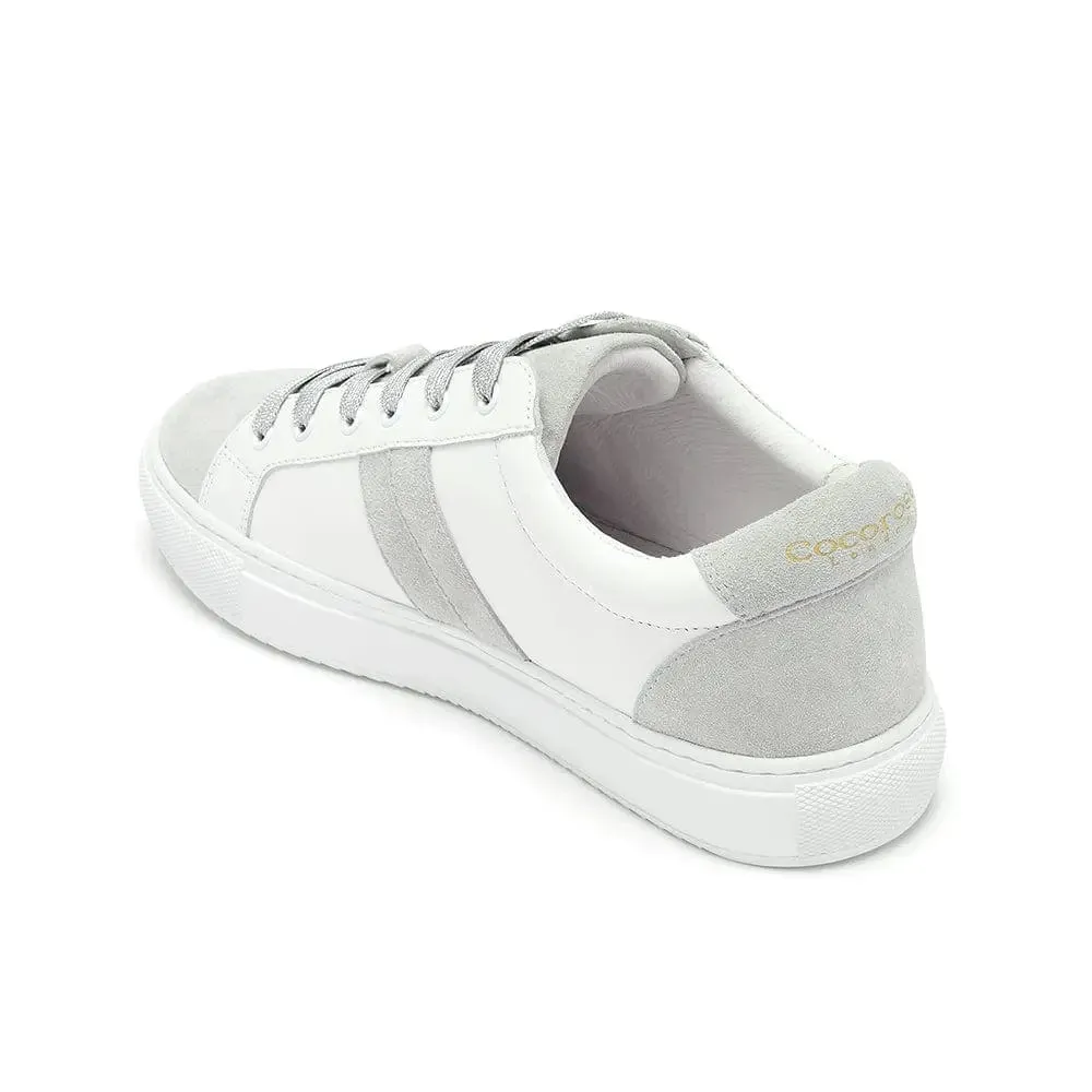 Hoxton - Stripes White & Grey Trainers (EU37)