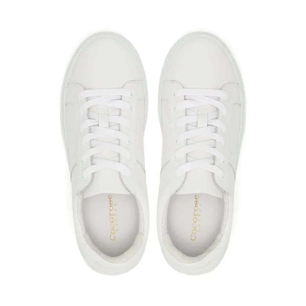 Hoxton - Stripes White & White Trainers