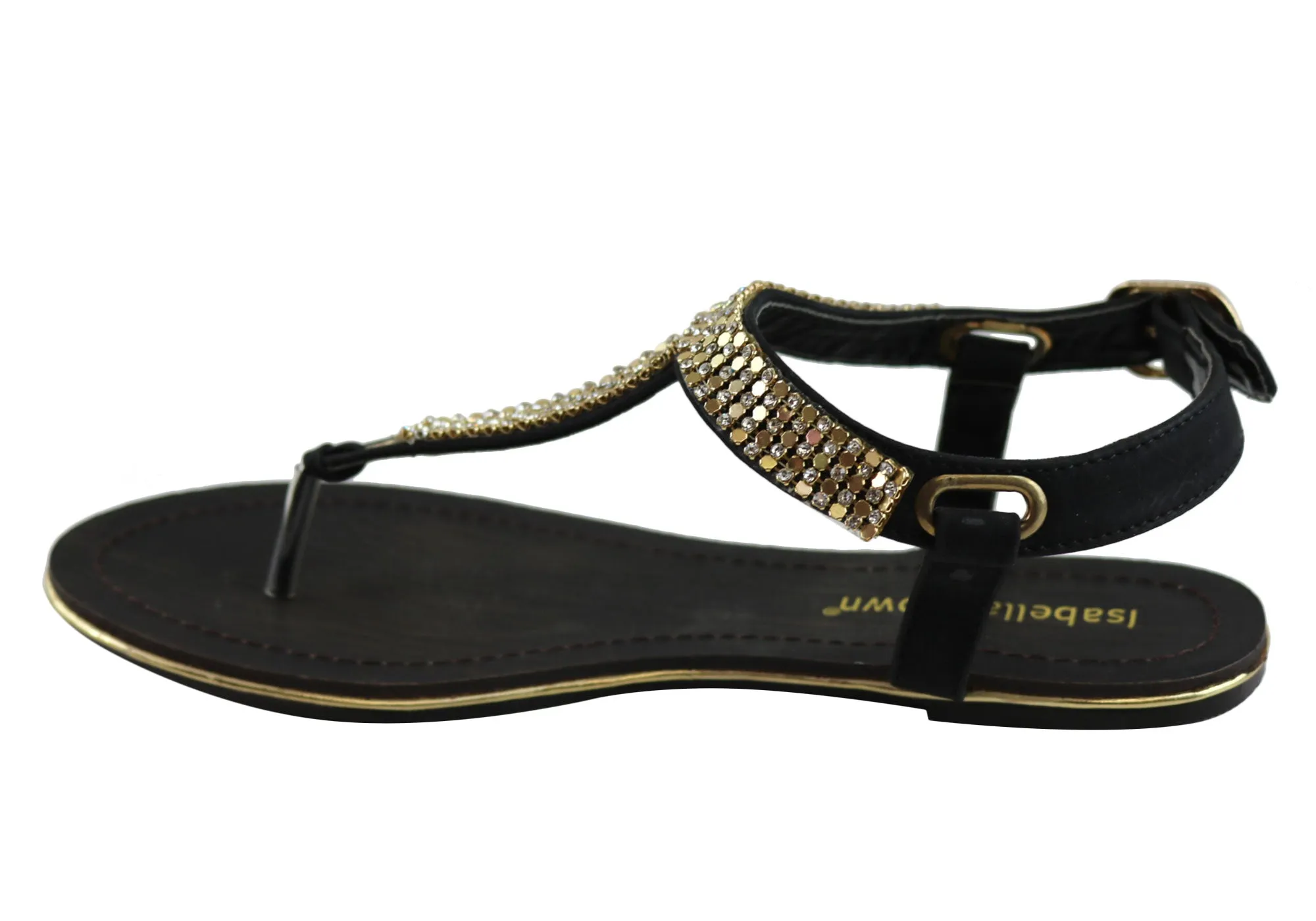 Isabella Brown Diane Womens Flat Fashion Sandals