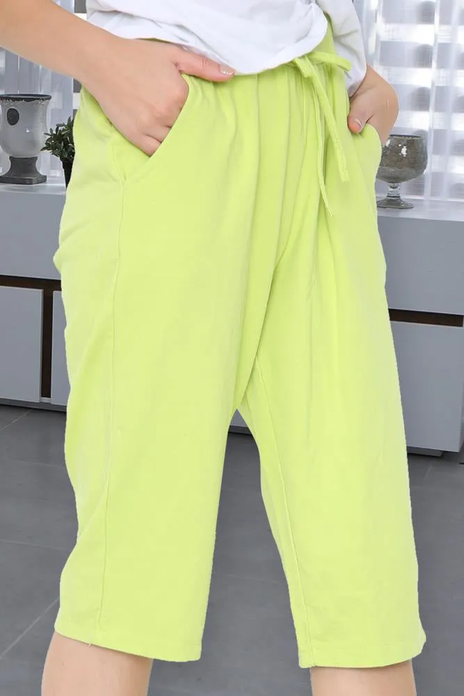 Italian Plain 3/4 Drawstring Pocket Trousers