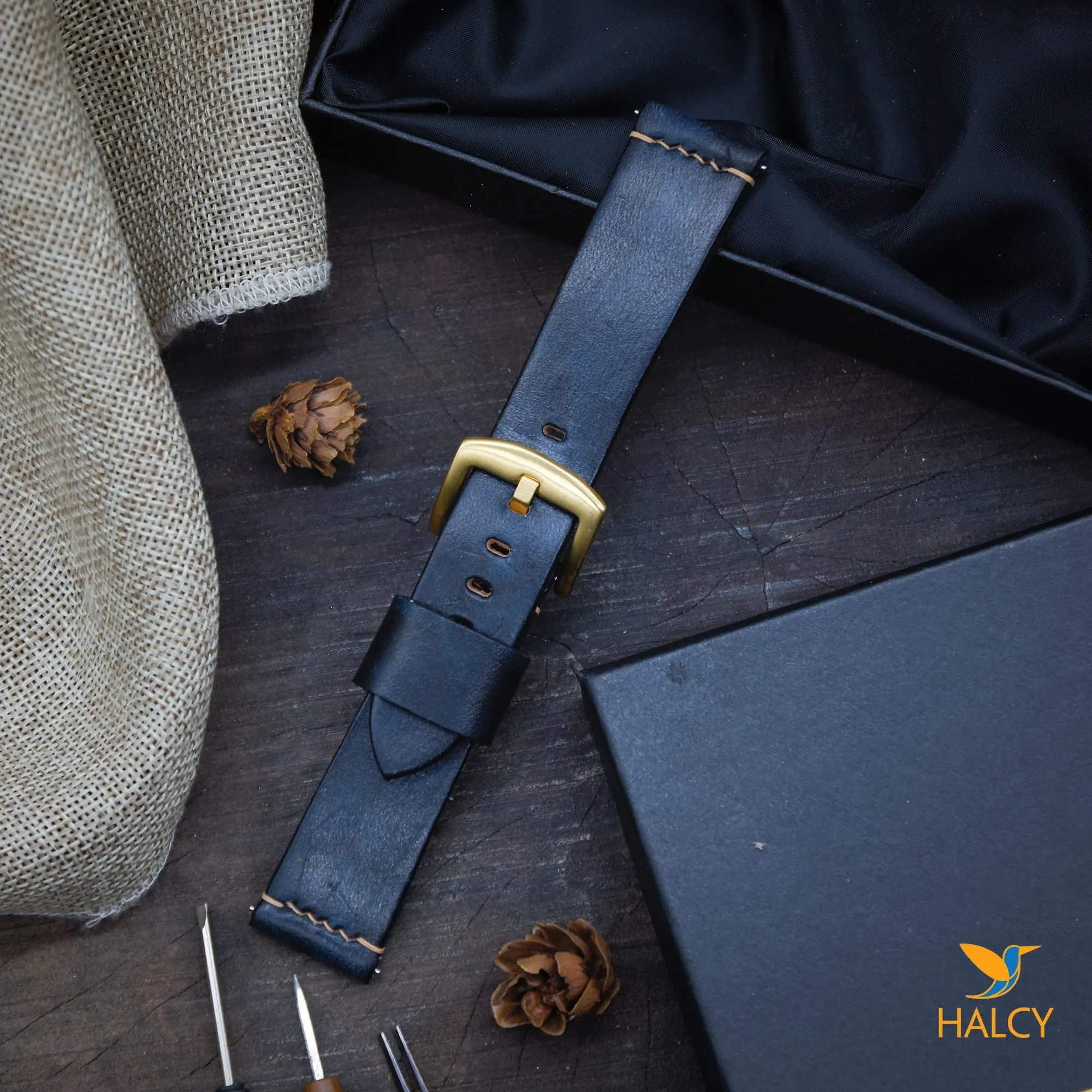 Italian Vegetable tanned Cowhide Leather  Watch strap with quick-release spring bars. Choice of Width - 16mm, 18mm, 20mm, 22mm, 24mm, Etc..
