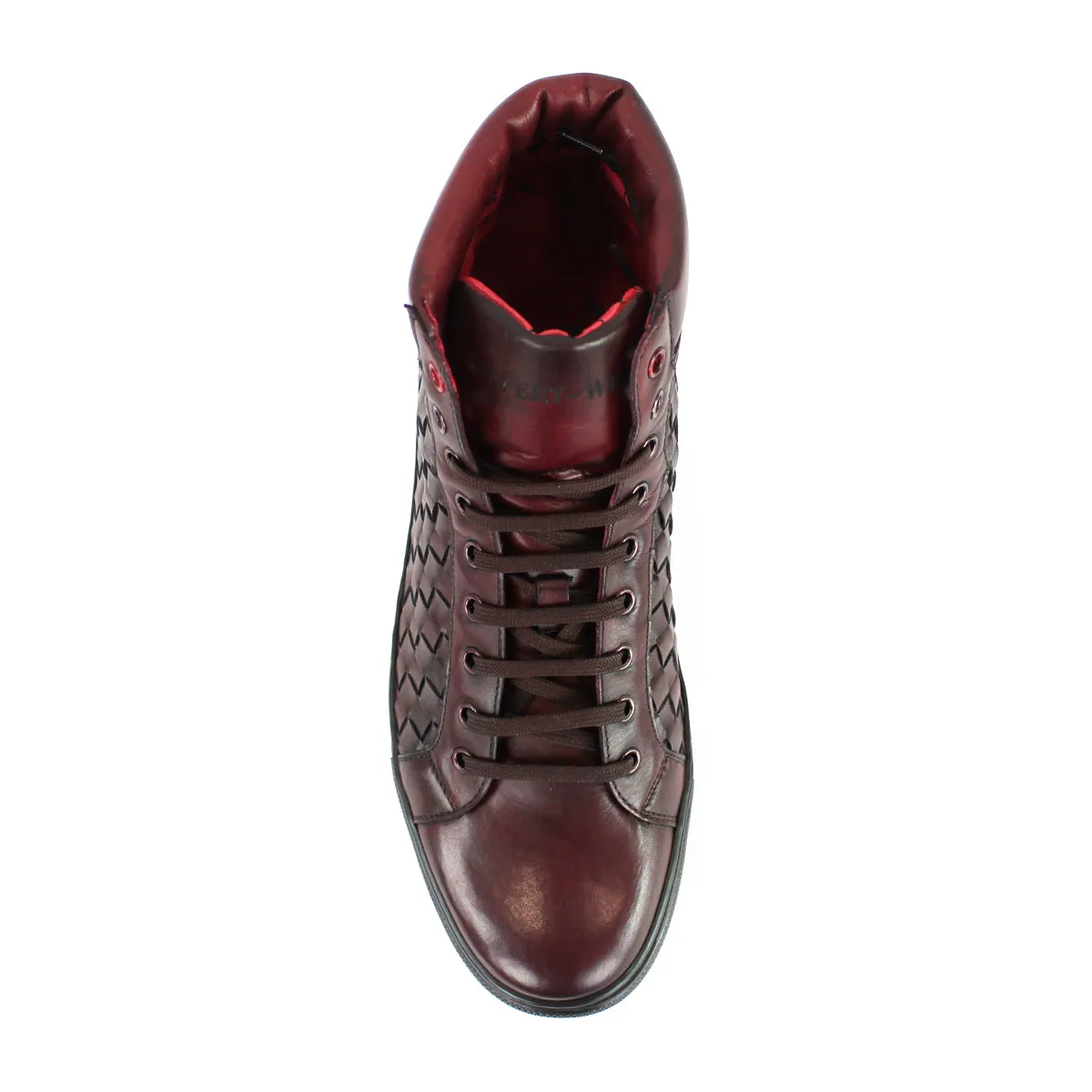 Jeffery West - Apollo Toledo K403 Hi-Top Trainers in Burgundy