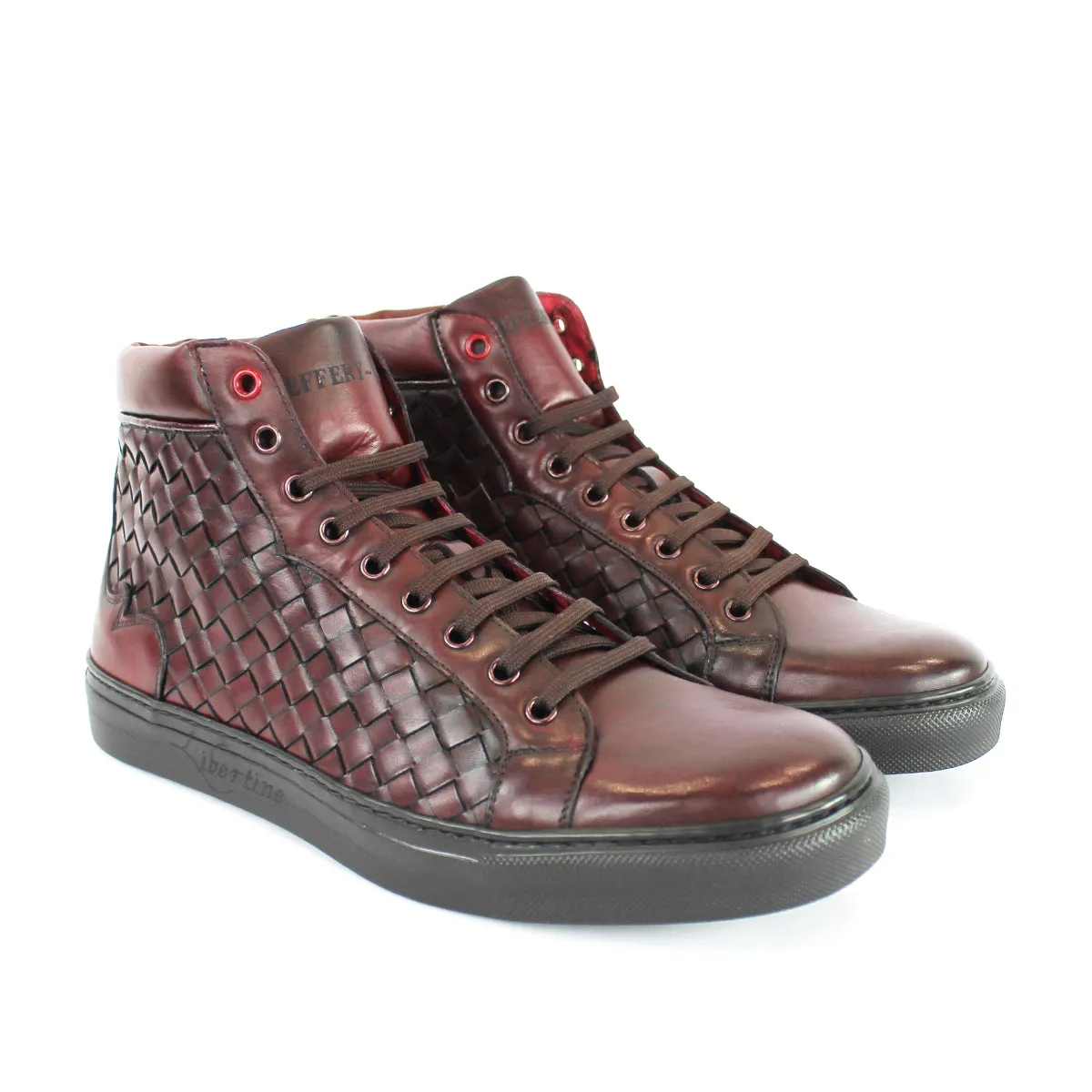 Jeffery West - Apollo Toledo K403 Hi-Top Trainers in Burgundy