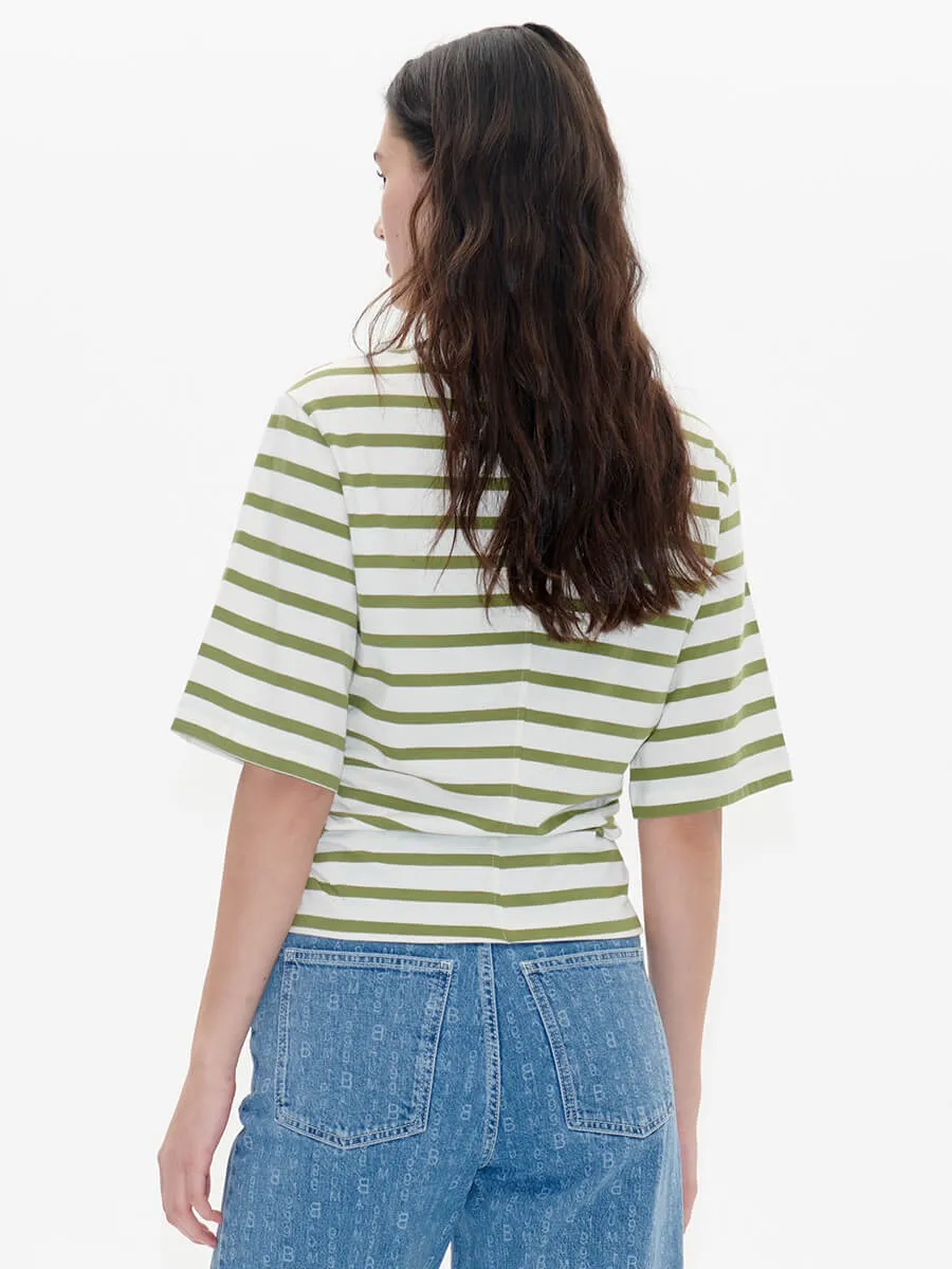 Juma T-shirt - Green Stripe