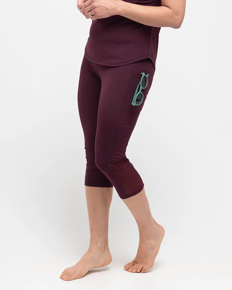 Jump In 3/4 Swim Leggings - Reflection with Mesh
