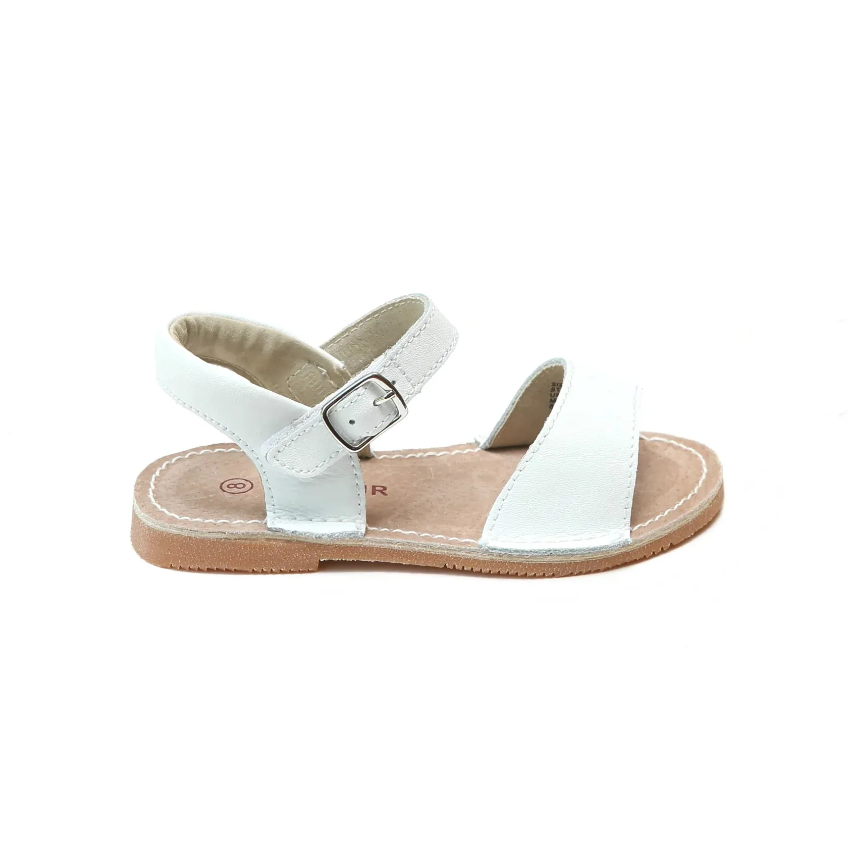 Kayla White Open Toe Sandal