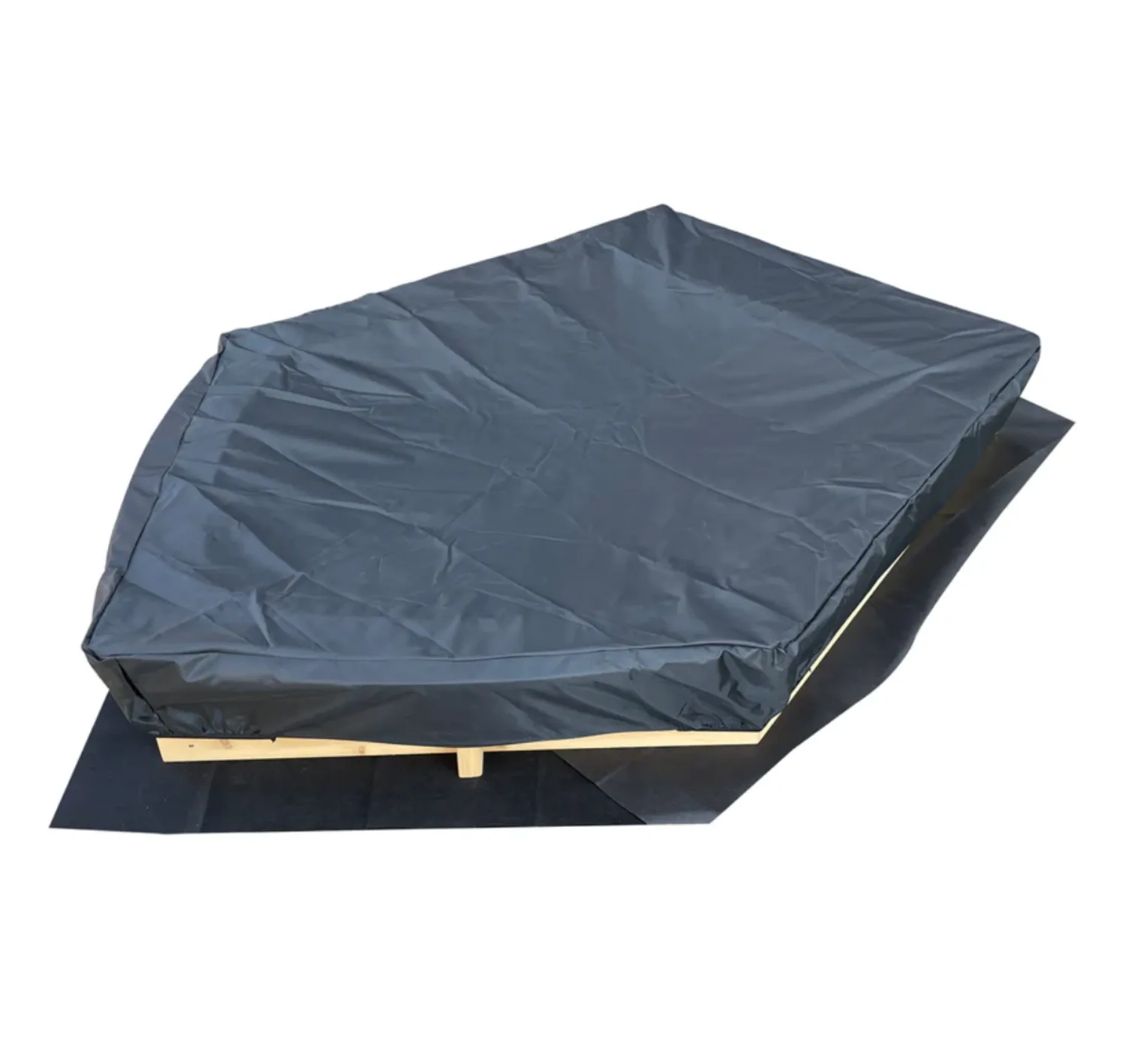 Large 1.2m Long Montessori Eco Conscious FSC Cypress Wood Ship Sandpit  & Thick Waterproof Cover | 3 years 