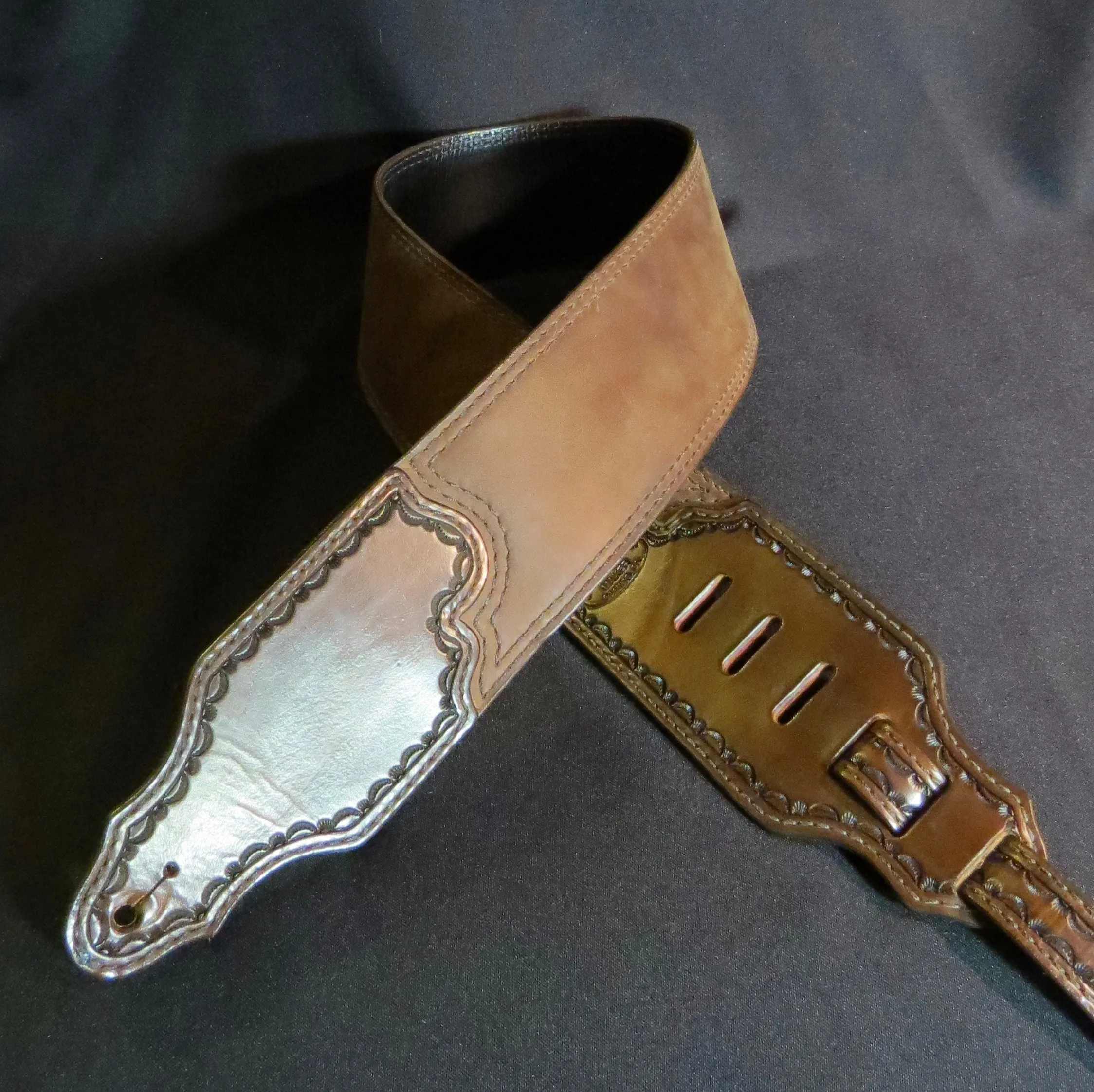 Leather Guitar Strap 3" wide