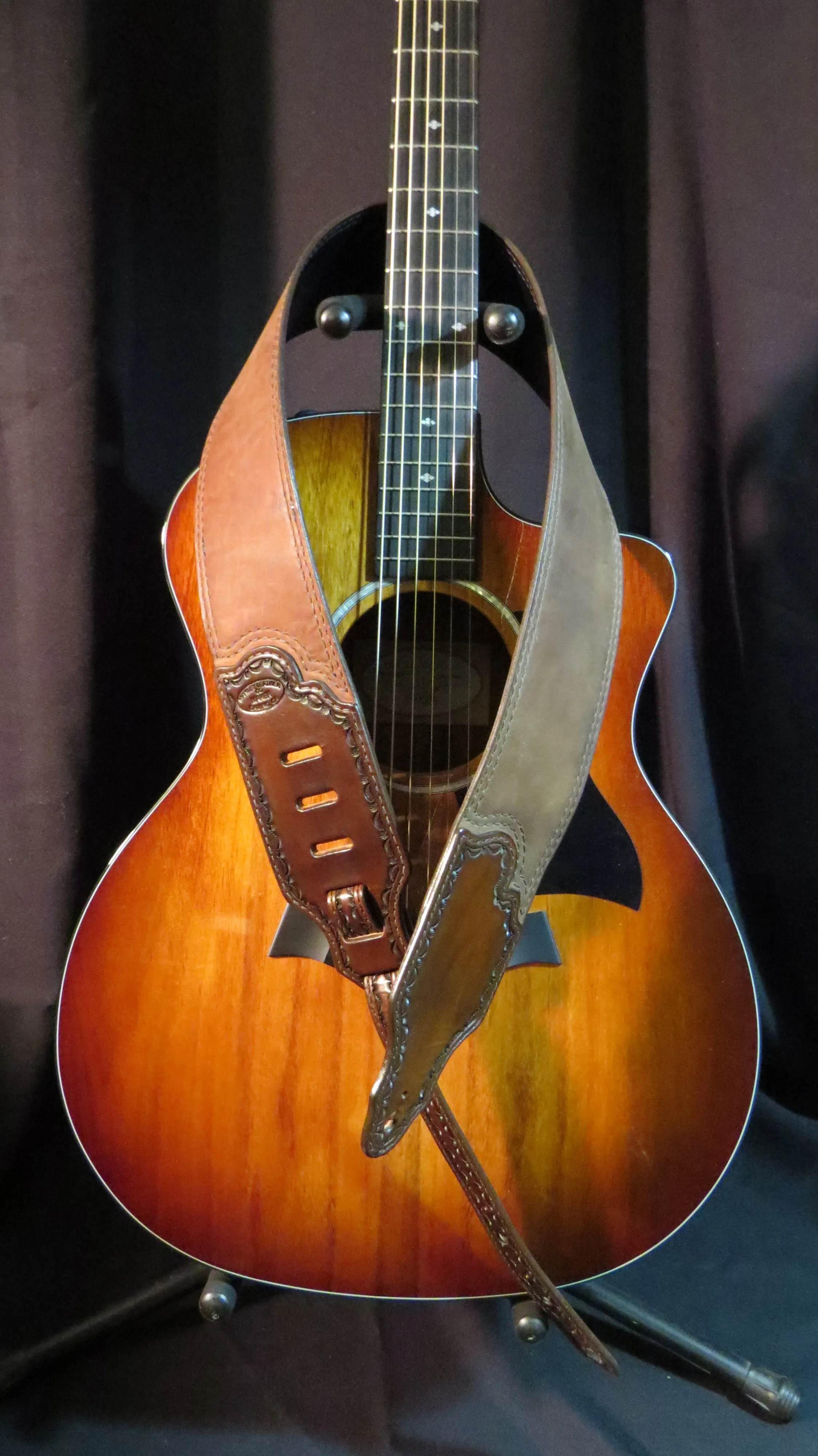 Leather Guitar Strap 3" wide