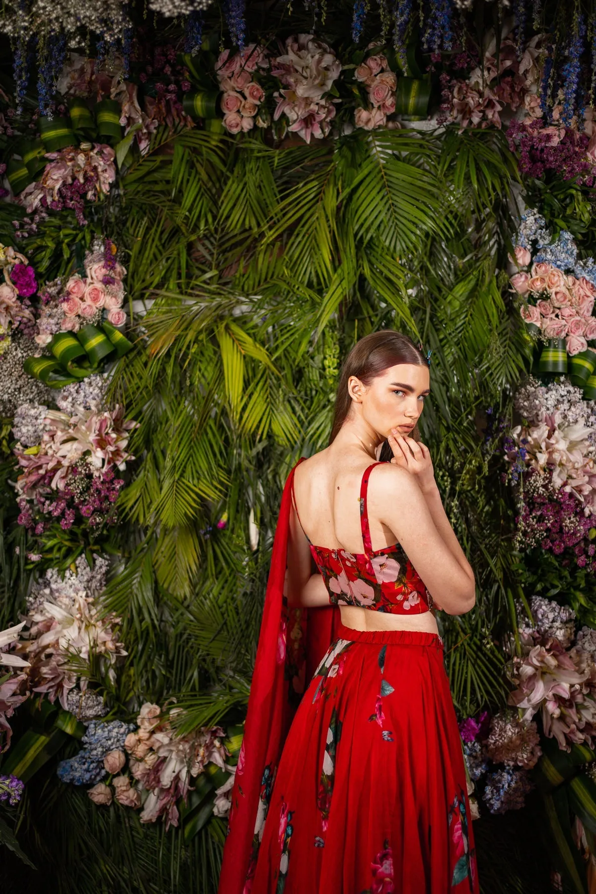 LEHENGA SET-RED