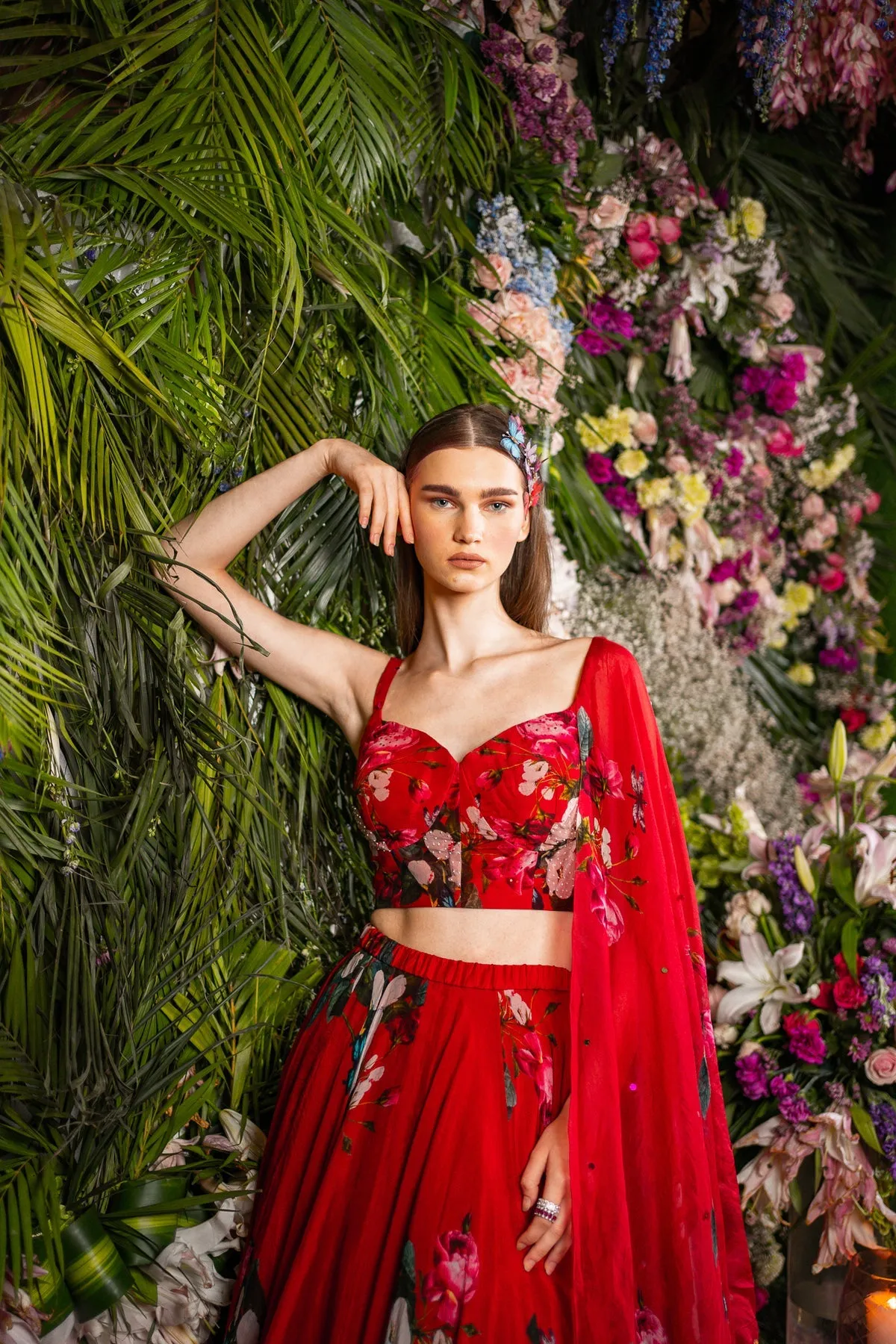 LEHENGA SET-RED