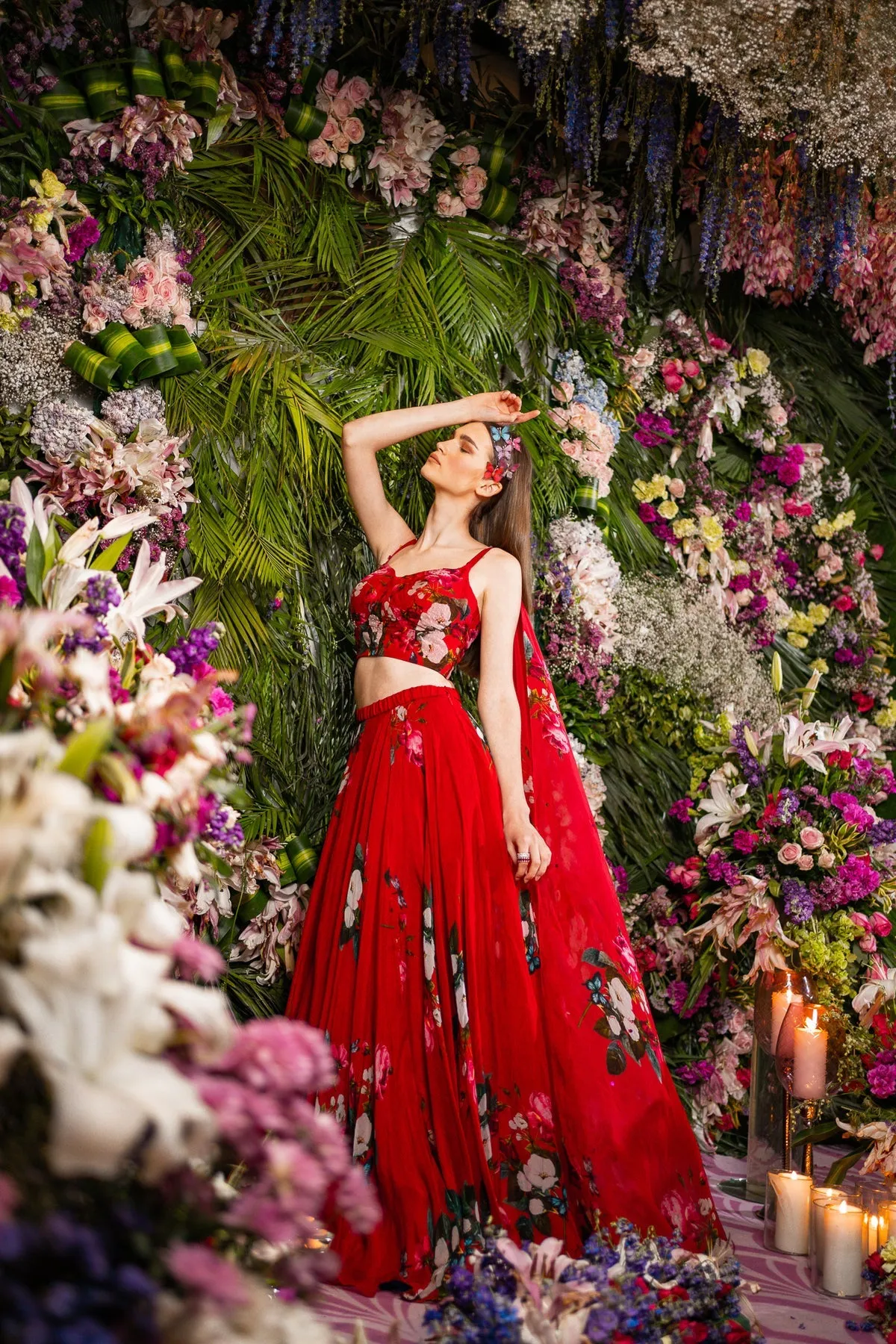 LEHENGA SET-RED