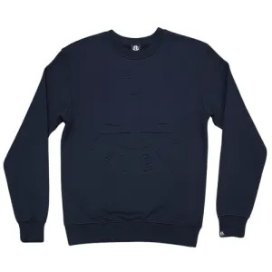 LEVELS EMBOSSED CREWNECK | BLACK
