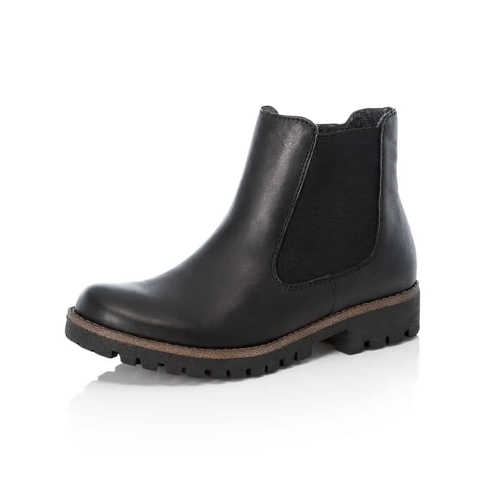 LINED PULL ON ANKLE BOOT