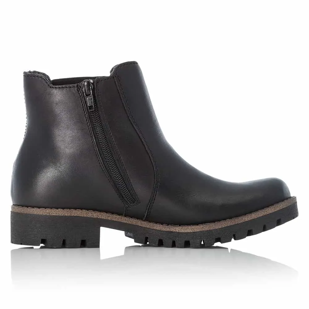 LINED PULL ON ANKLE BOOT