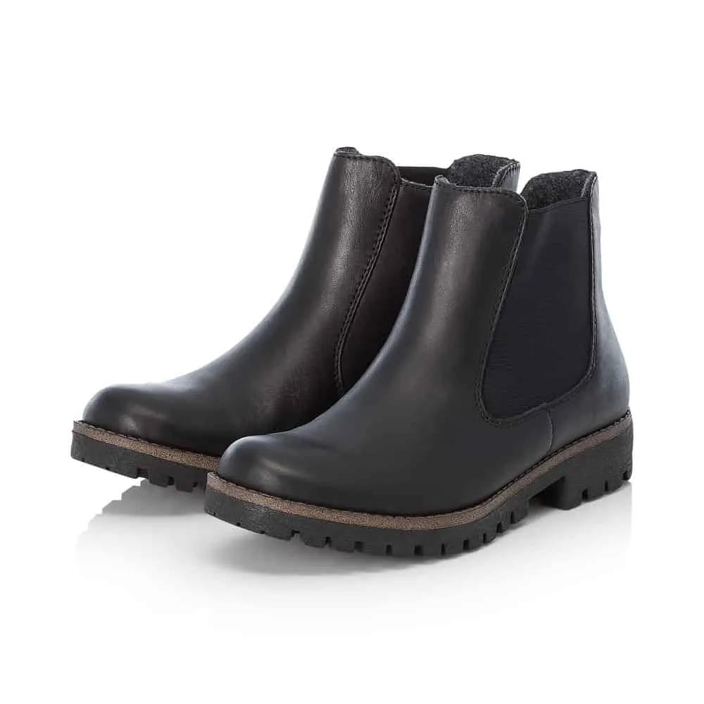 LINED PULL ON ANKLE BOOT