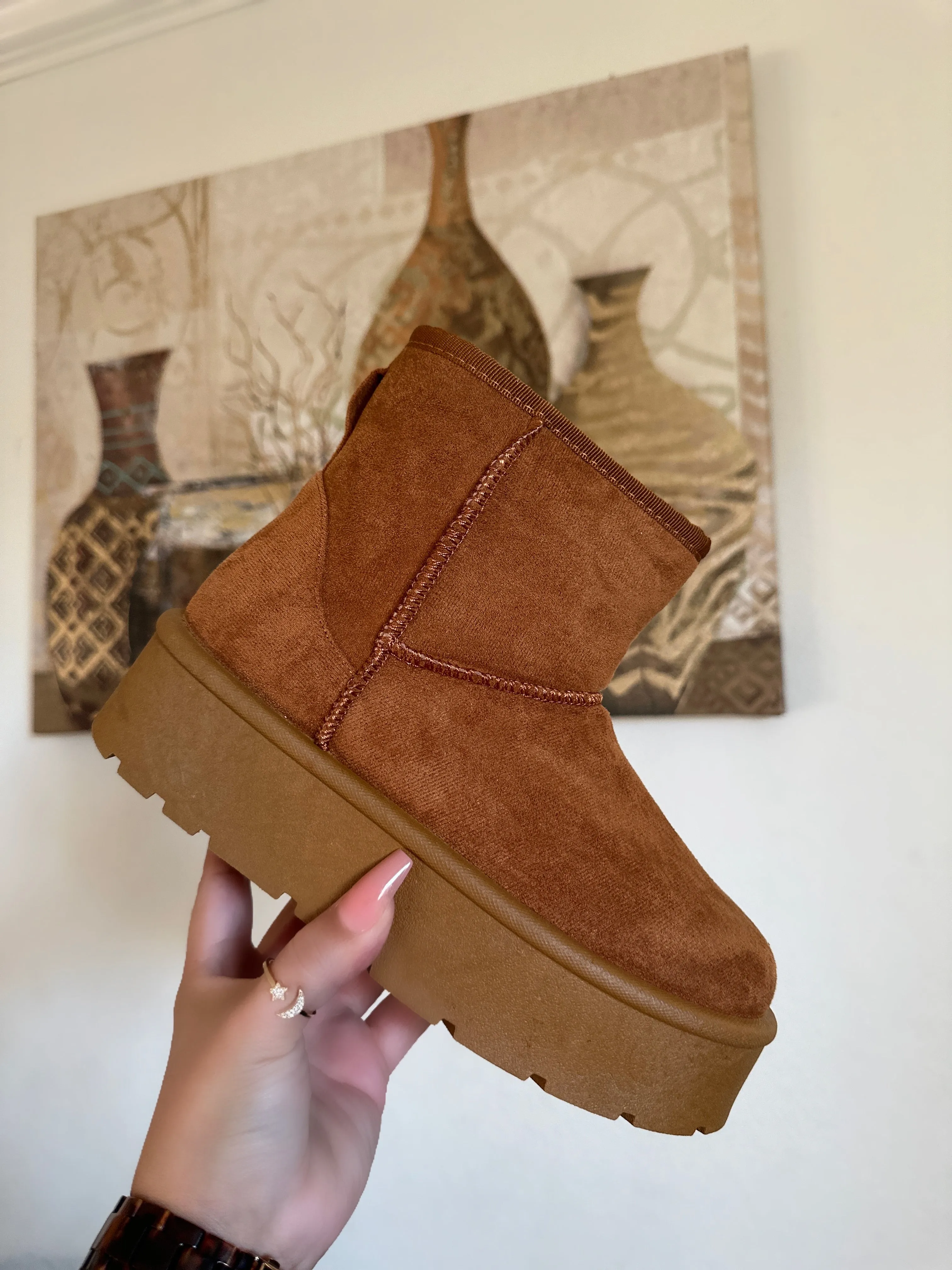 Madison Fur Lined Boot- Tan
