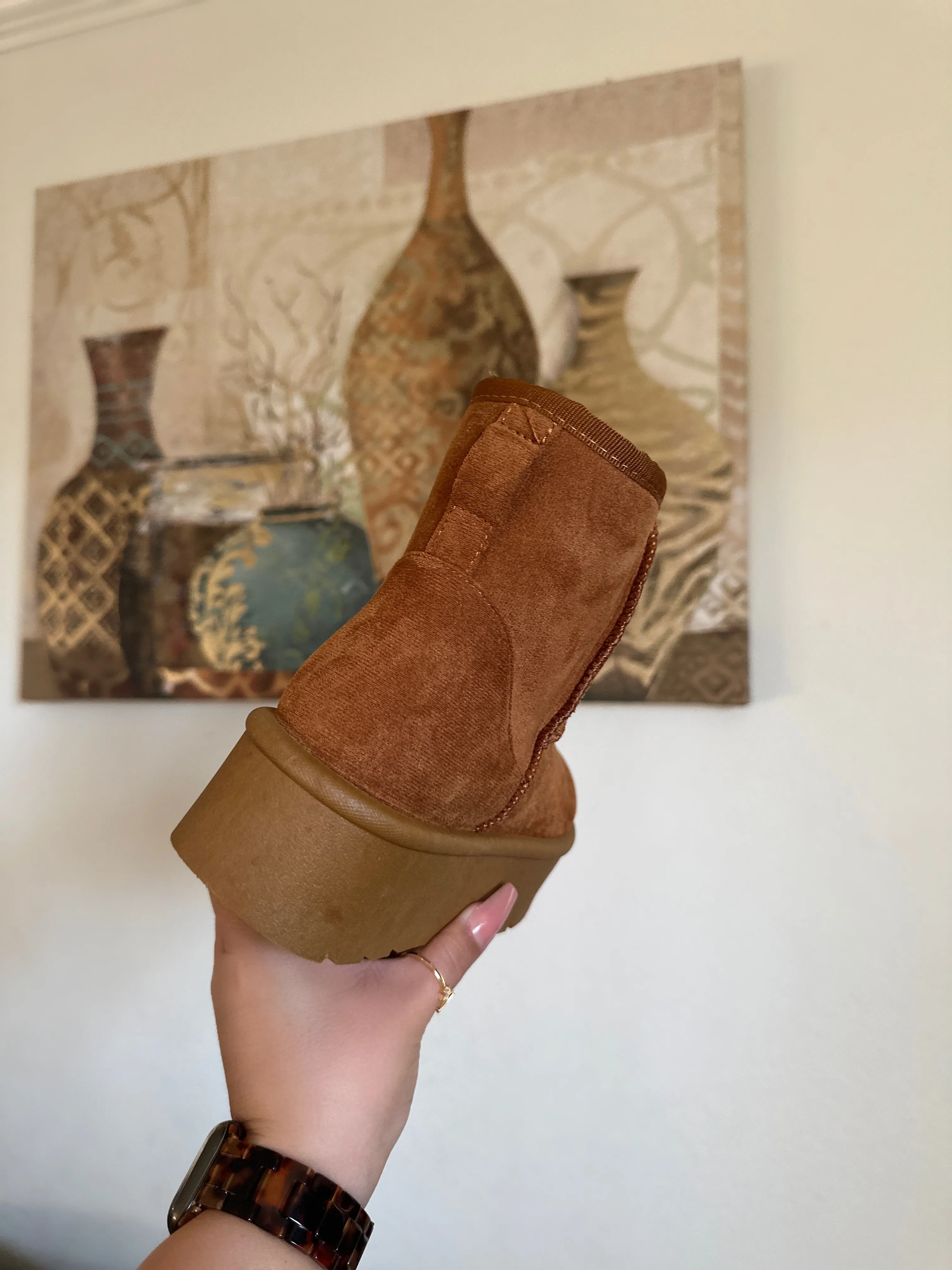 Madison Fur Lined Boot- Tan