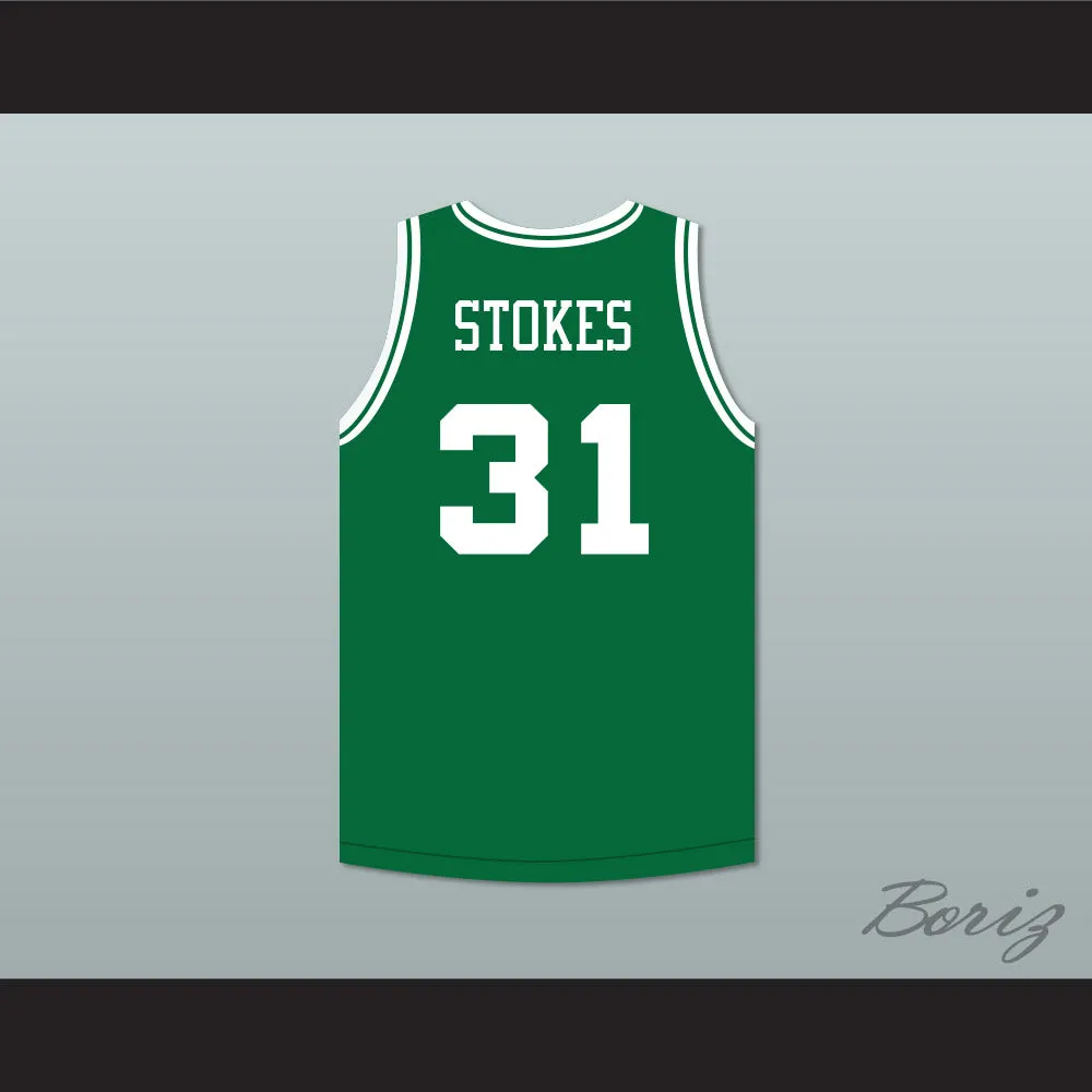 Marcus Stokes 31 Malibu Prep Pelicans Green Home Basketball Jersey