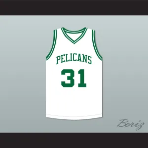 Marcus Stokes 31 Malibu Prep Pelicans White Away Basketball Jersey