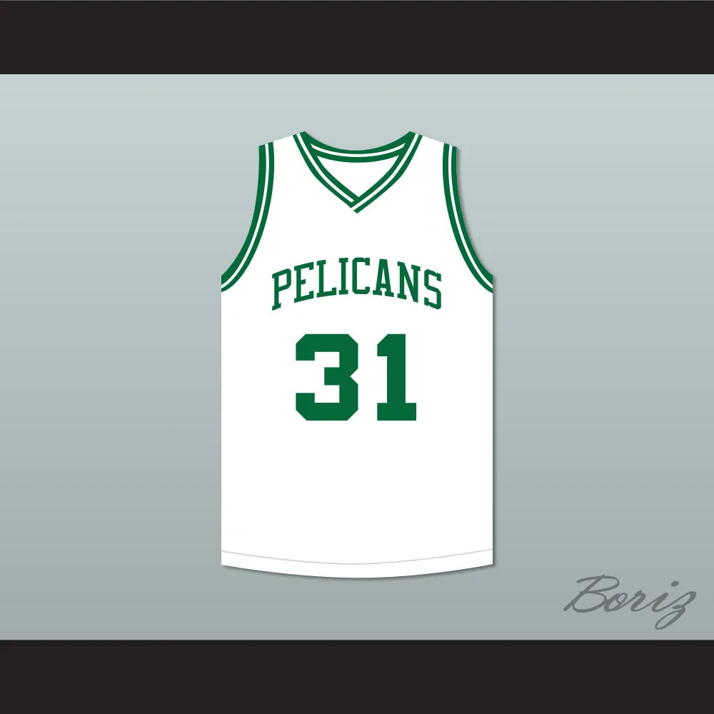 Marcus Stokes 31 Malibu Prep Pelicans White Away Basketball Jersey