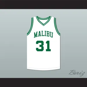 Marcus Stokes 31 Malibu Prep Pelicans White Basketball Jersey