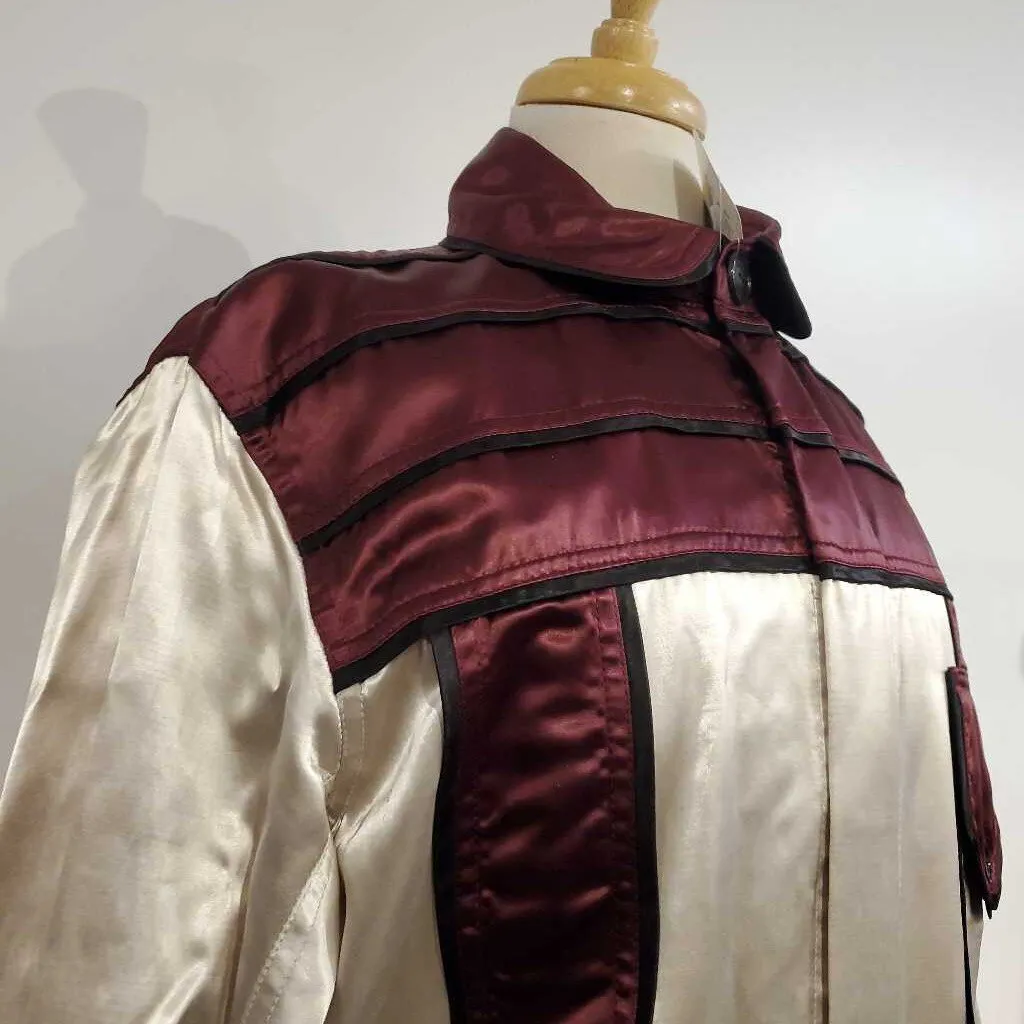 Maroon and Cream 2 Piece Road Silks