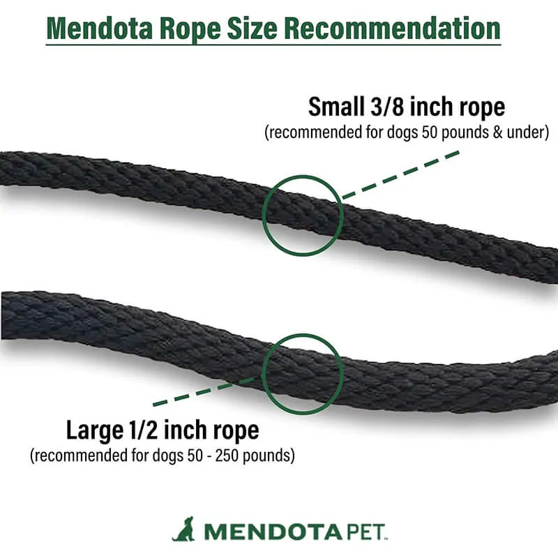 Mendota Rope Slip Lead Dark Brown