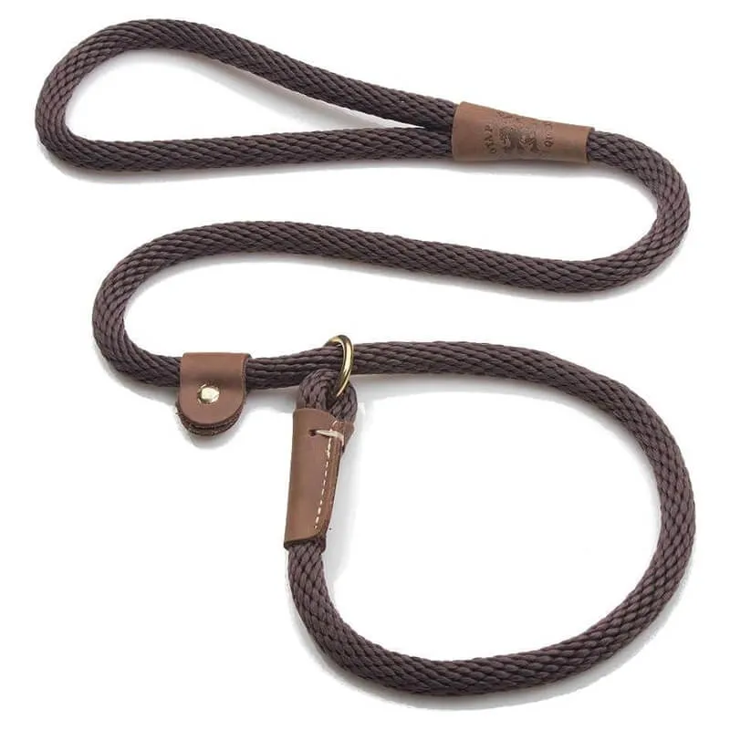 Mendota Rope Slip Lead Dark Brown