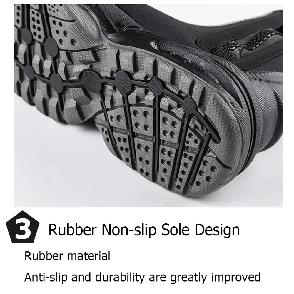 Men's 5MM Neoprene Diving Boots High Top Anti-Cold Anti-Slip Outdoor Beach Surfing Snorkeling Kayak Sailing Shoes