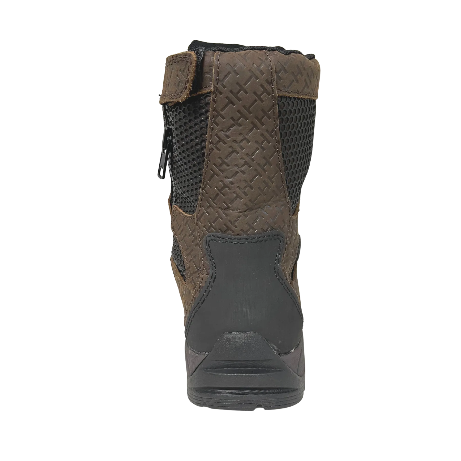 Men's 8" Waterproof Side Zipper Brown Hunting Boot - 1022