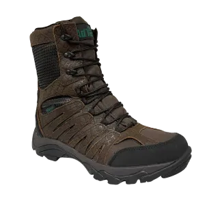 Men's 8" Waterproof Side Zipper Brown Hunting Boot - 1022