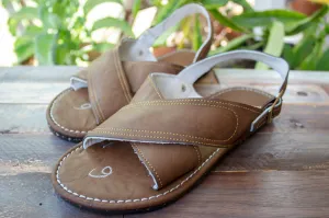 MENS LEATHER 2 STRAP MEXICAN SANDALS
