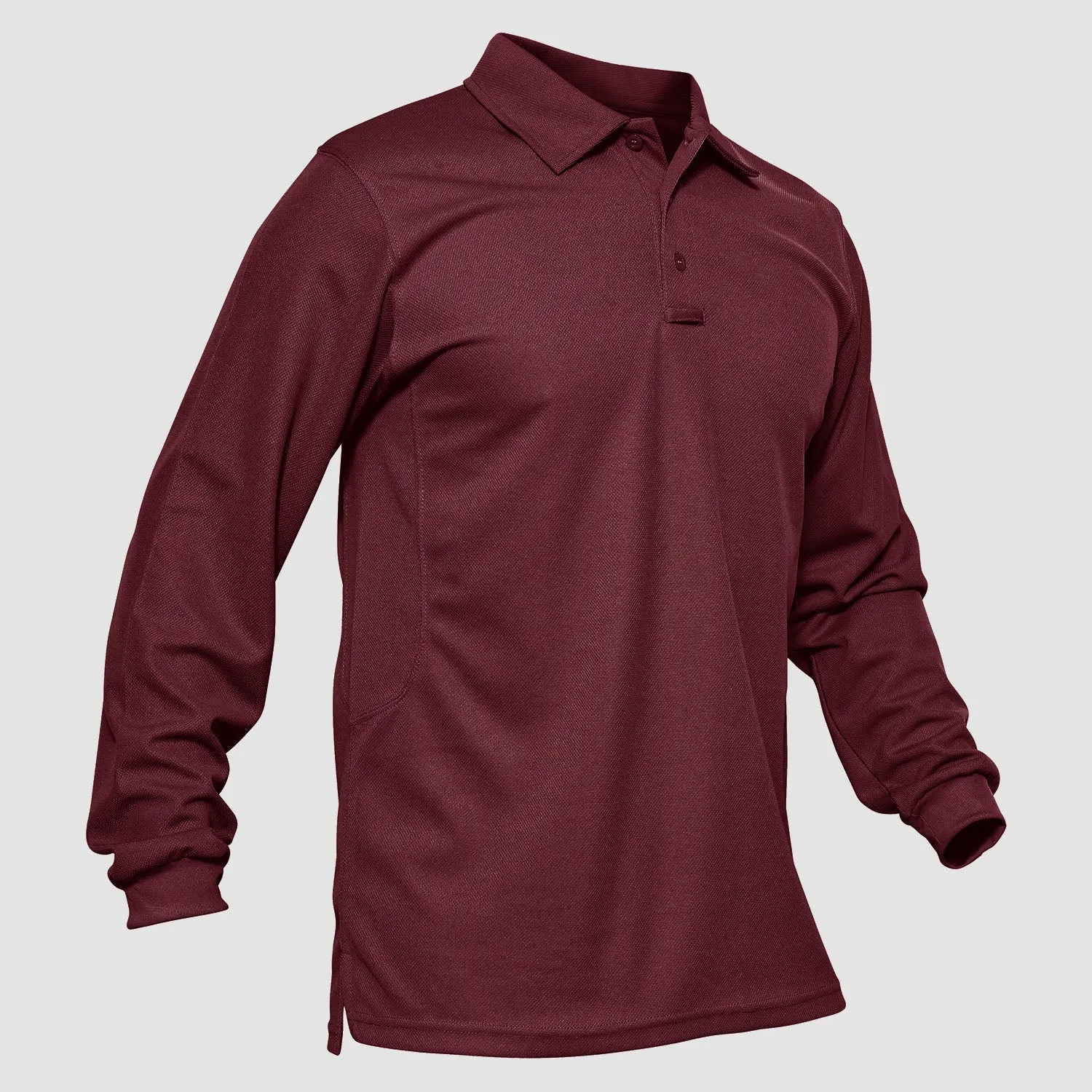 Men's Sport Long Sleeve Polo Quick Dry Performance Breathable Comfortable Jersey Golf Tennis Shirt