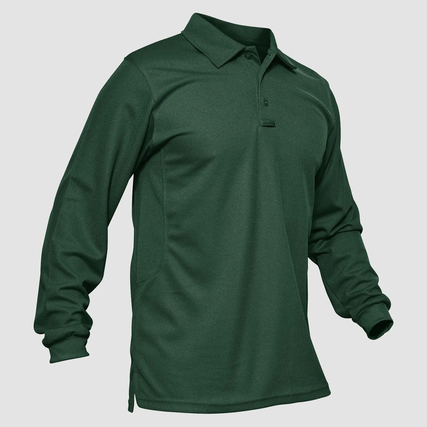 Men's Sport Long Sleeve Polo Quick Dry Performance Breathable Comfortable Jersey Golf Tennis Shirt