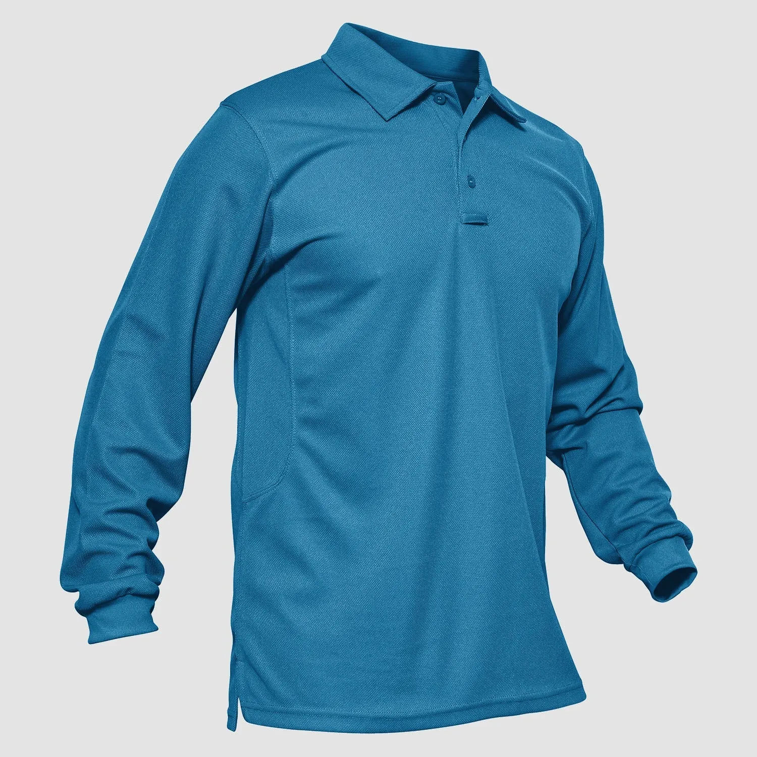 Men's Sport Long Sleeve Polo Quick Dry Performance Breathable Comfortable Jersey Golf Tennis Shirt