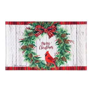 Merry Christmas Cardinal Wreath,41em2498