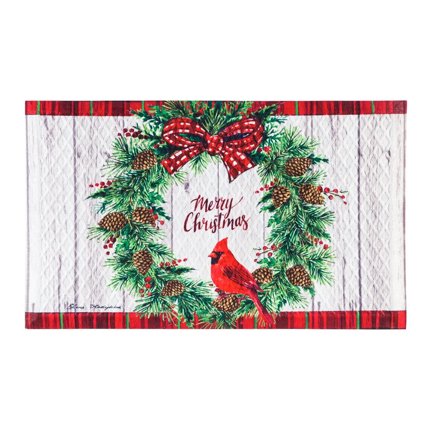 Merry Christmas Cardinal Wreath,41em2498