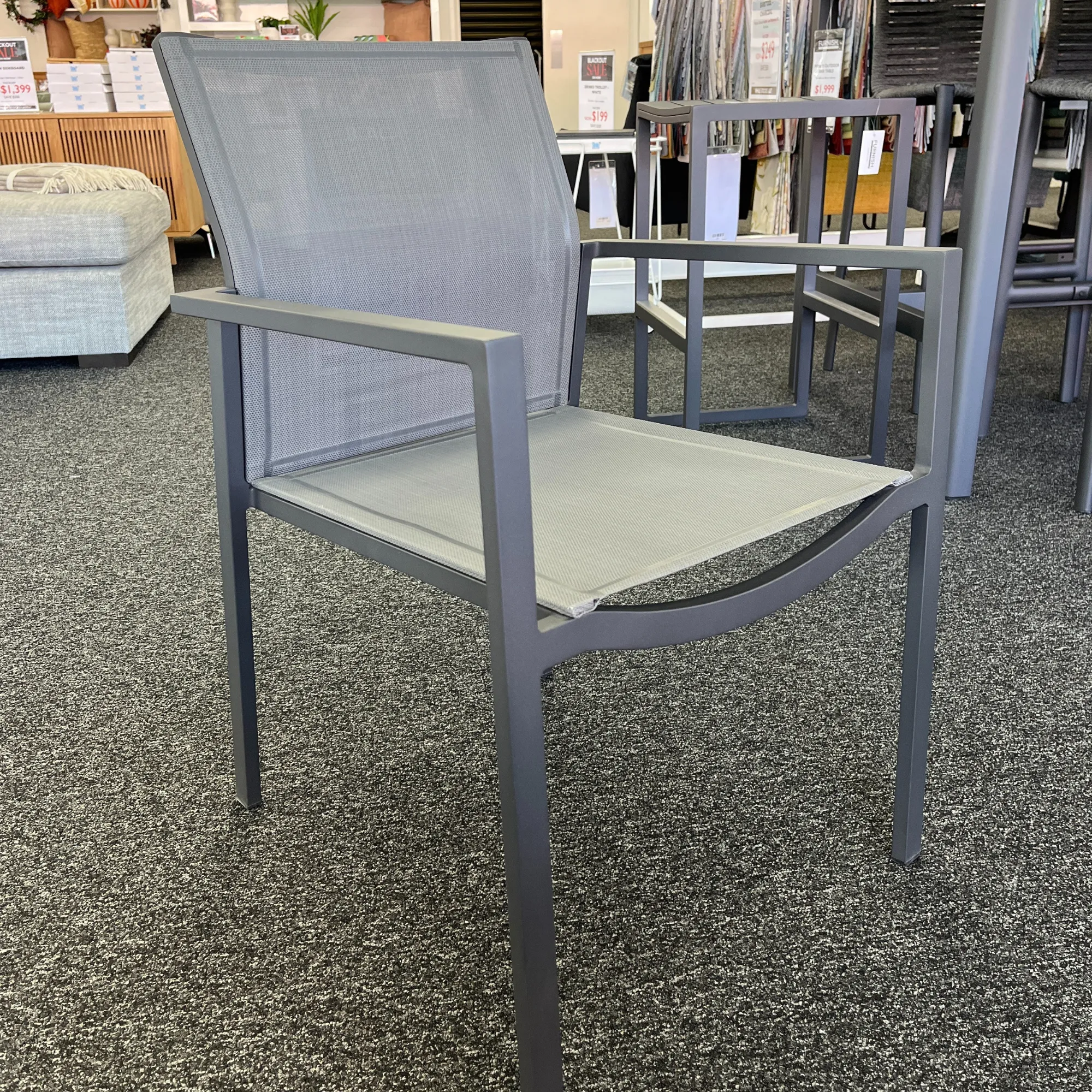 Miami Outdoor Dining Chair - Charcoal
