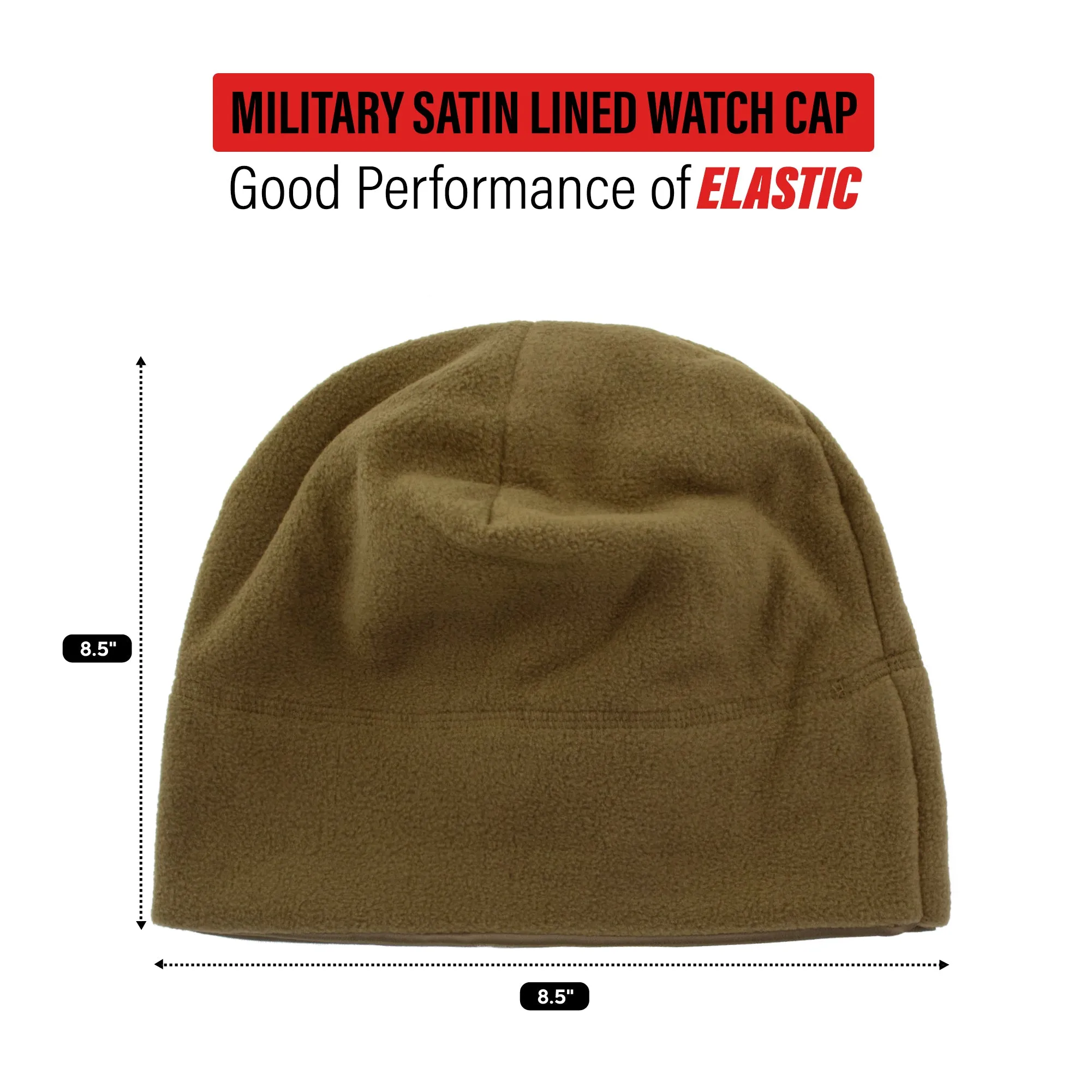 Military Watch Cap - Coyote Brown