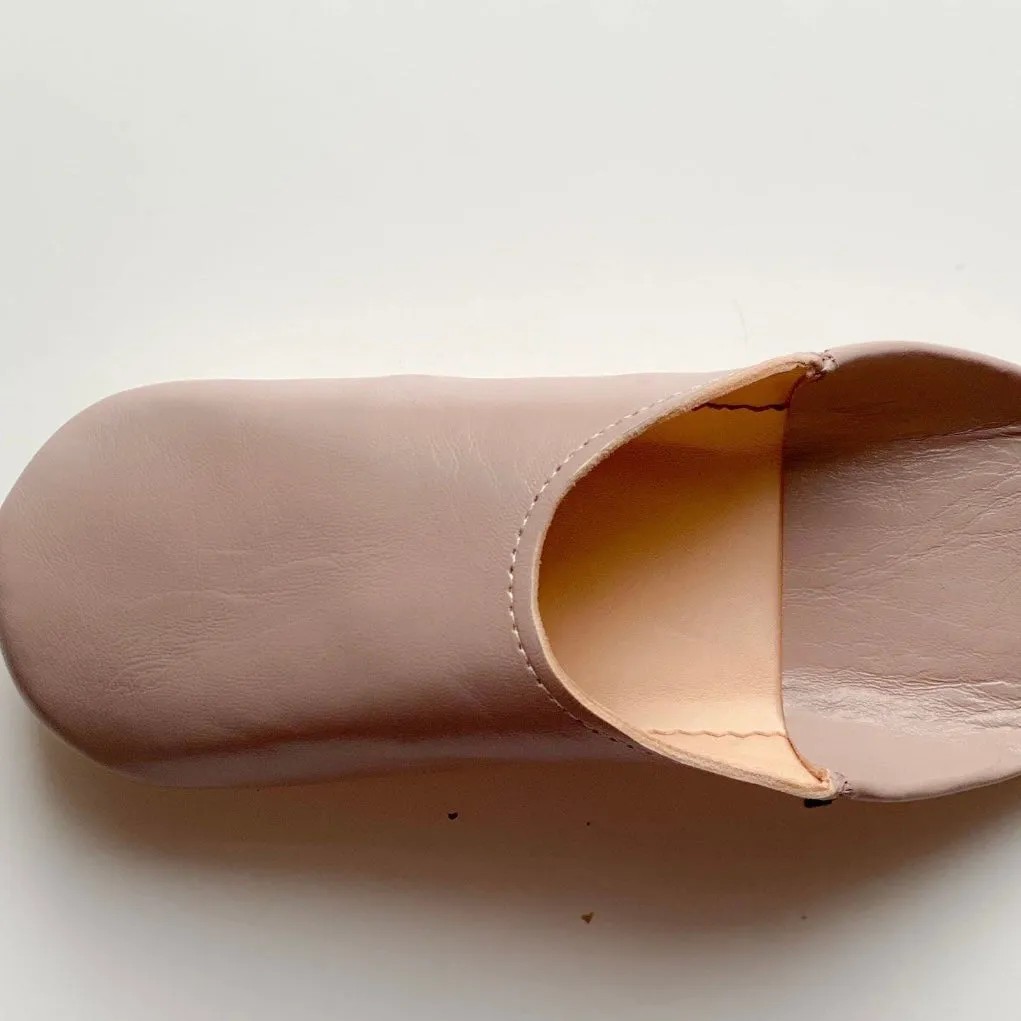 Moroccan Babouche Slippers Nude