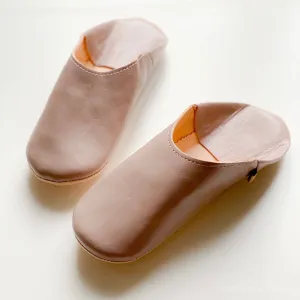 Moroccan Babouche Slippers Nude