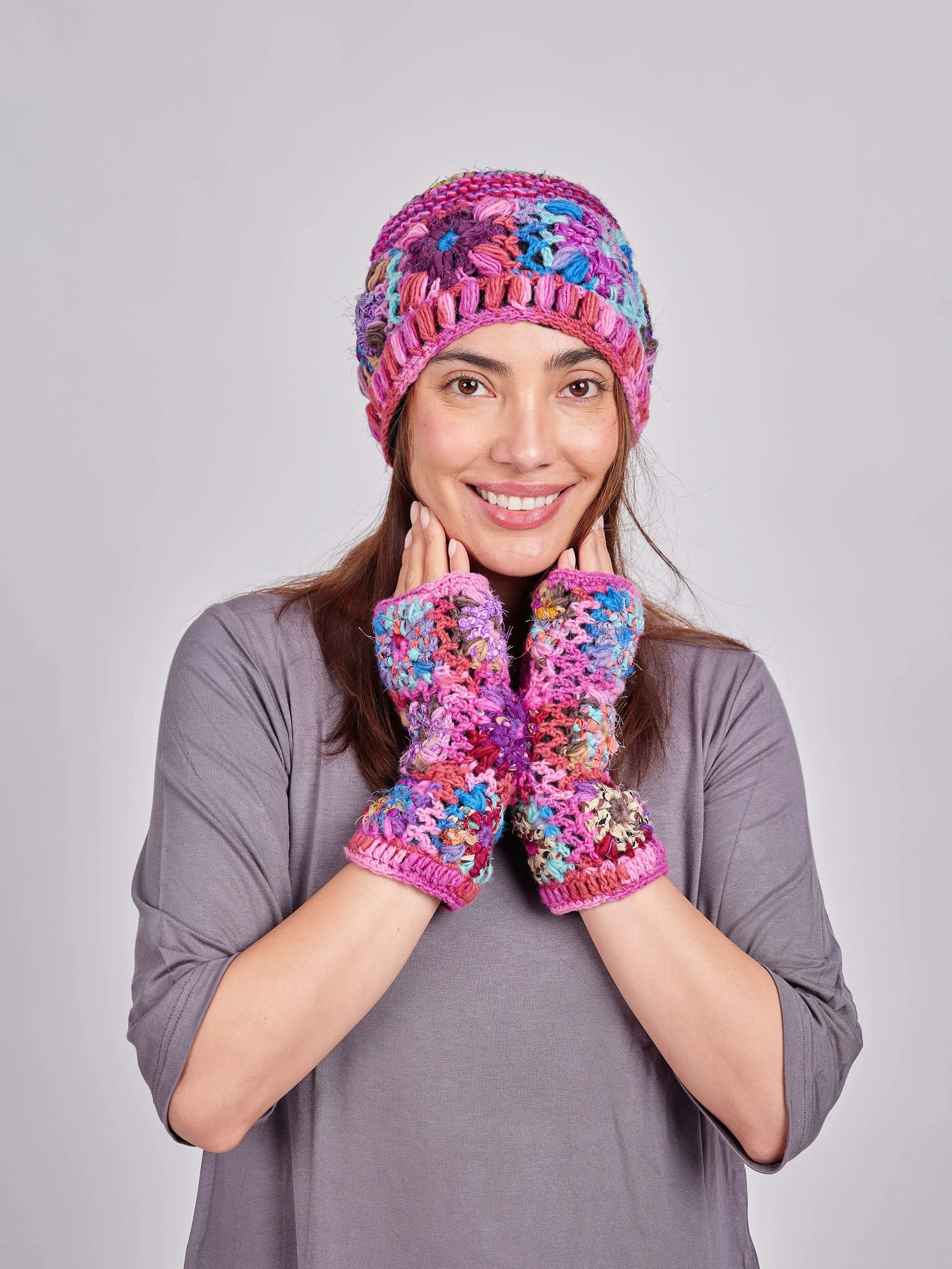 Multicolored Crochet Beanie. CH24