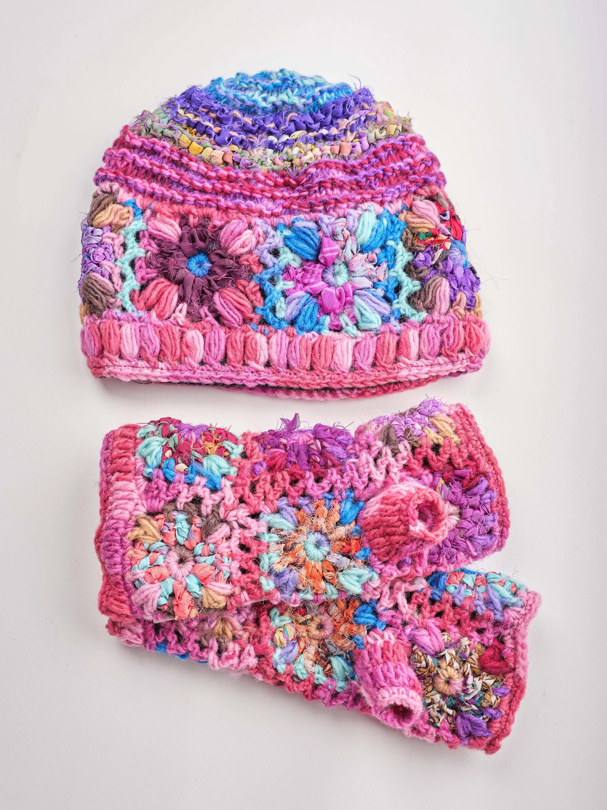 Multicolored Crochet Beanie. CH24