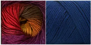 NAVY   ORCHID - Embossed Phoenix Scarf KIT