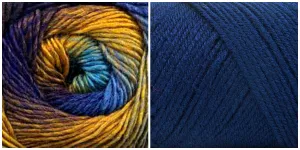NAVY   PEACOCK - Embossed Natura Hat KIT