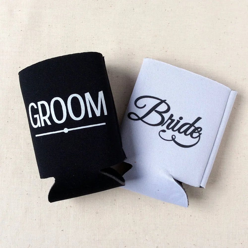 Neoprene Wedding Can Cooler #155 - Cheers to Mr and Mrs