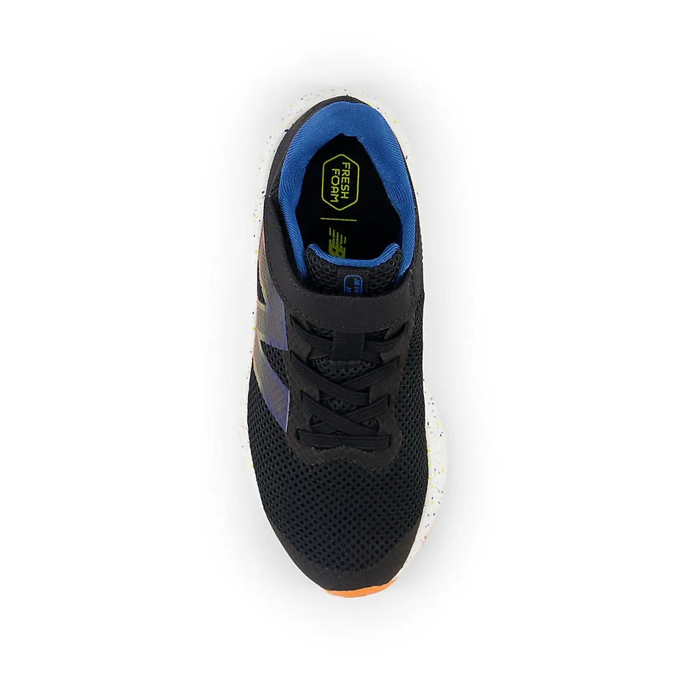 New Balance Fresh Foam Arishi Junior - Black with blue agate and blazing orange