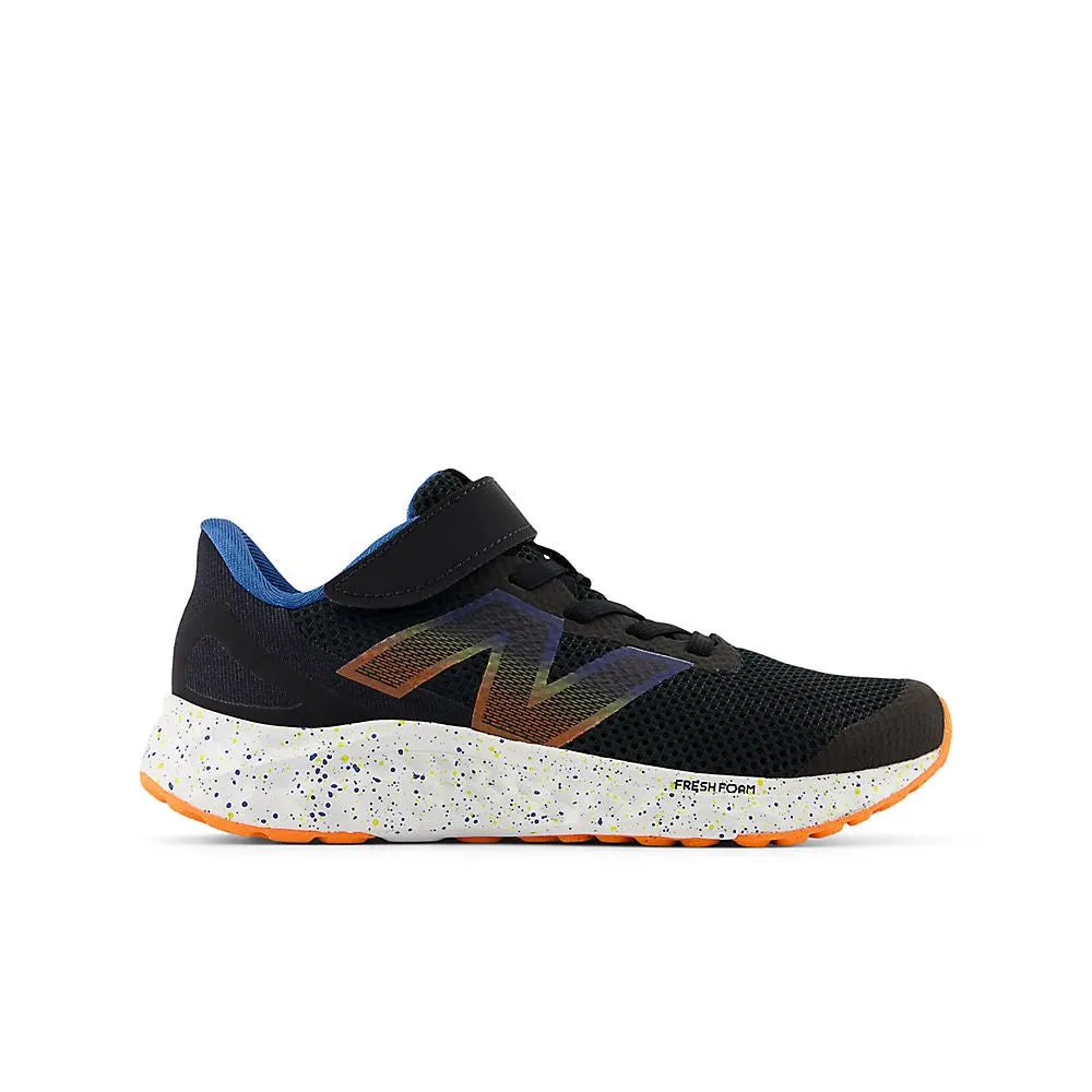 New Balance Fresh Foam Arishi Junior - Black with blue agate and blazing orange